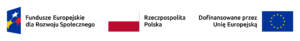 Flaga Unii Europejskiej, flaga Polski, napis - dofinansowane ze środków Unii Europejskiej