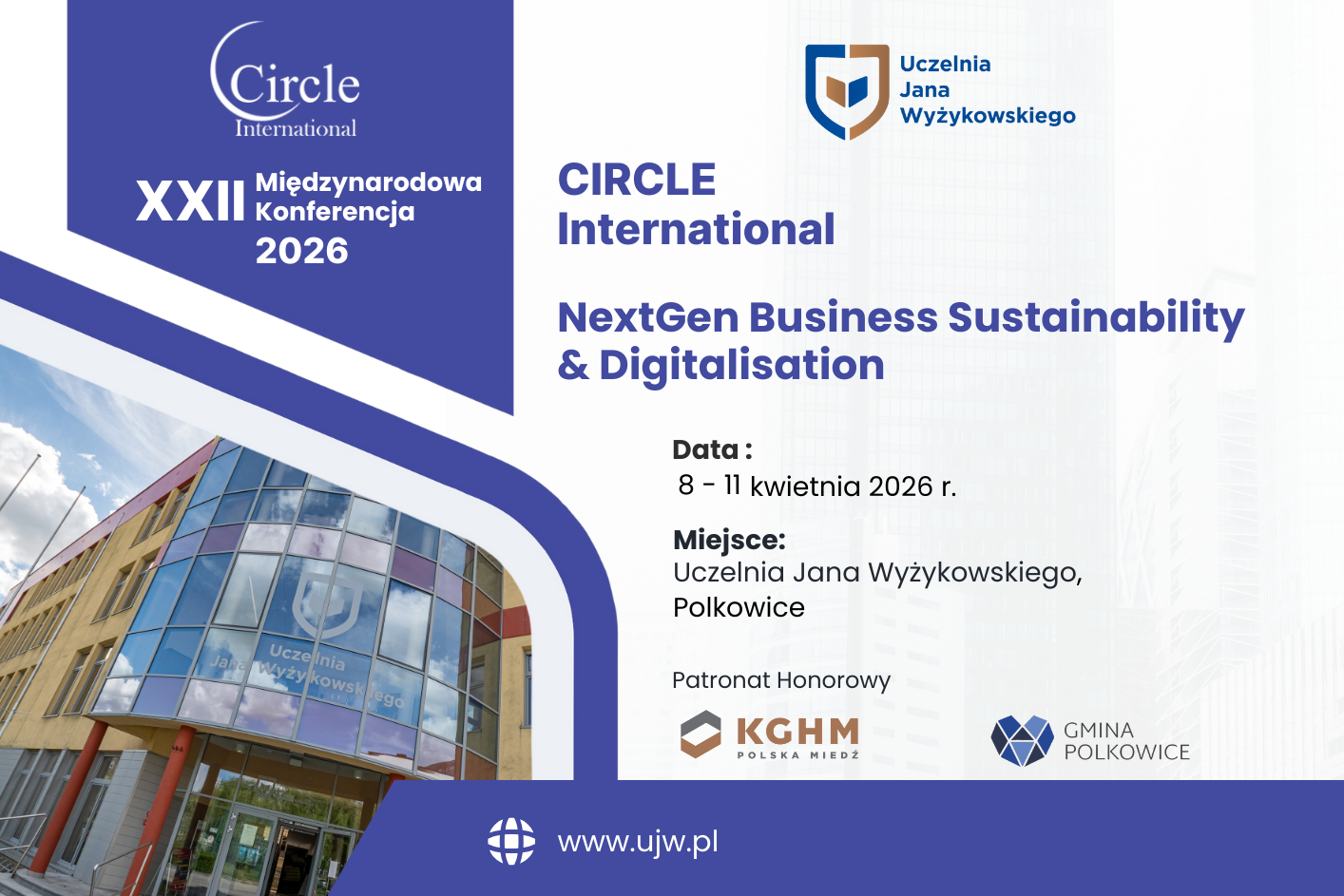 plakat informujacy o konferencji Circle, która odbędzie sie w kwietniu 2026