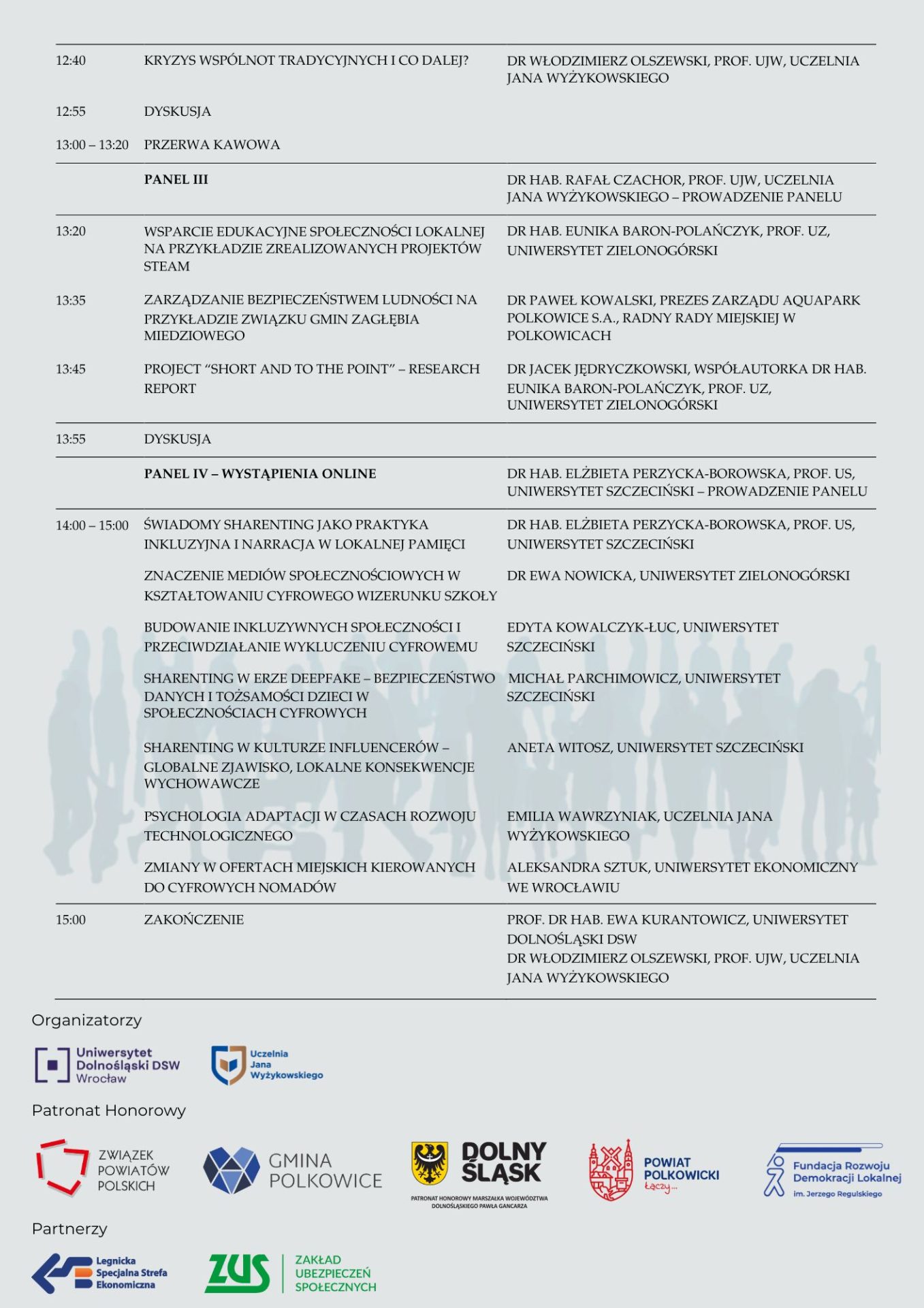 Program XIII konferencji Społeczności lokalne - strona 2. Wersja do pobrania pod odnośnikiem Program konferencji.