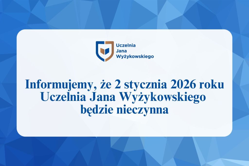 informacja, że 2 stycznia 2026 roku UJW będzie nieczynne