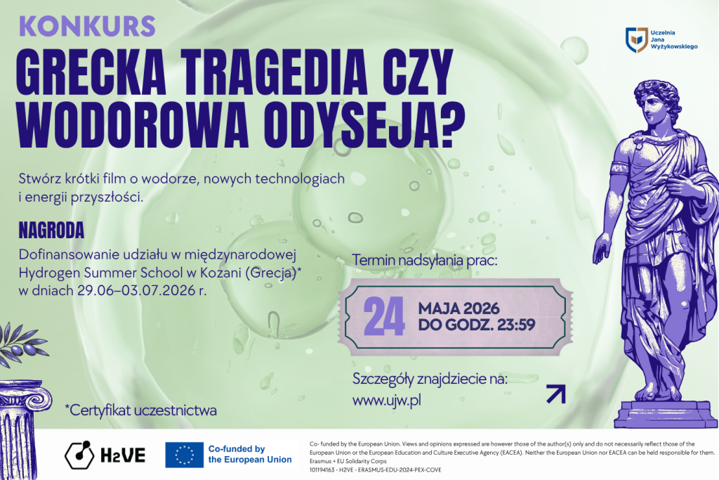 Konkurs Grecka tragedia czy wodorowa odyseja? Film o wodorze, nowych technologiach i energii przyszłości. Termin nadsyłania prac: 24 maja 2026 r., godz. 23:59.