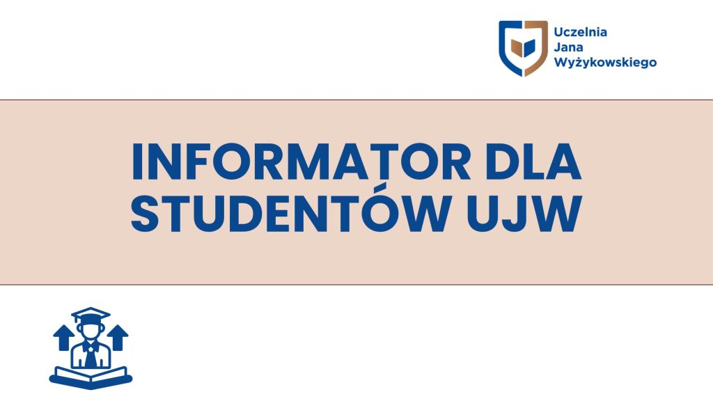 Okładka „Informatora dla studentów UJW” z logo uczelni.