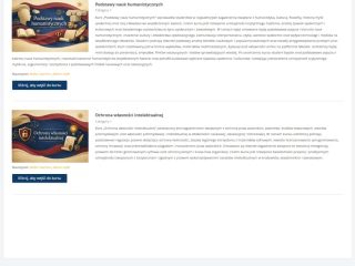 Lista dostępnych kursów na platformie UJW z oznaczeniami dofinansowania unijnego.